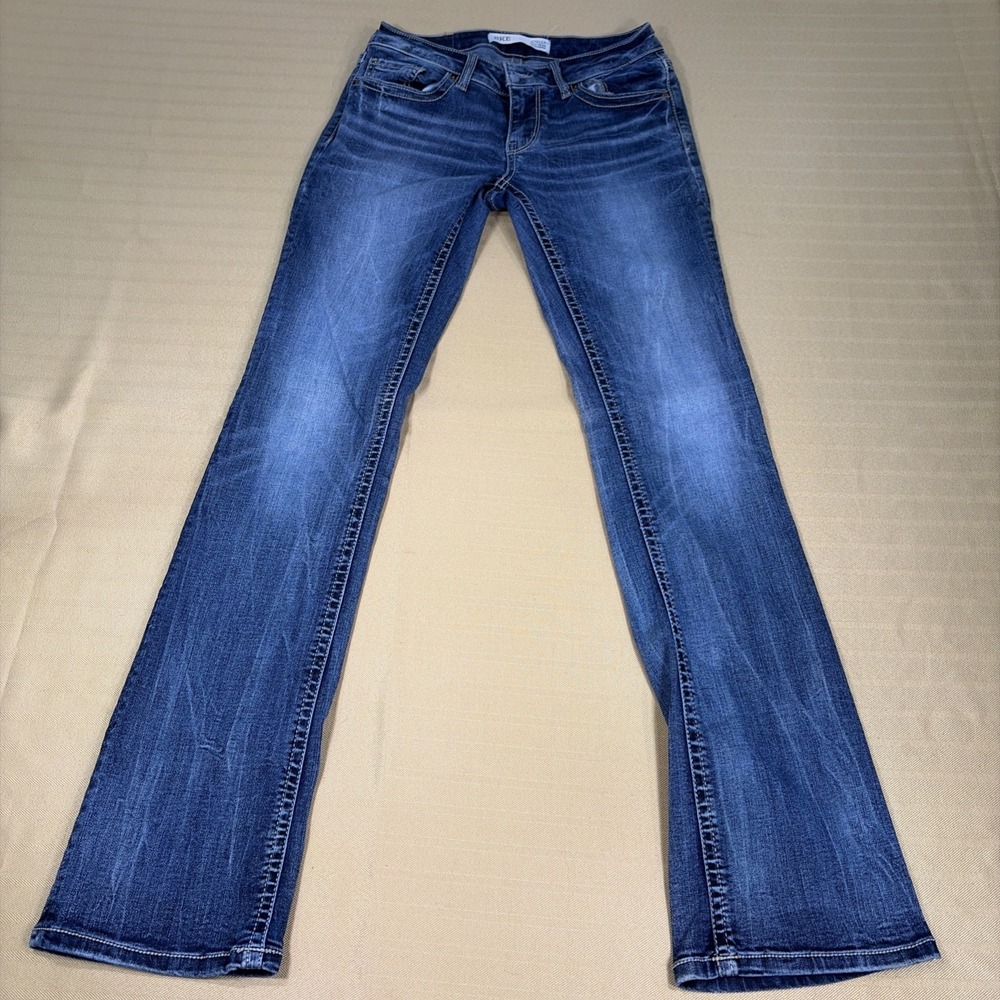 BKE Stella Boot Cut Stretch Distressed Denim Jeans Size 27x33.5